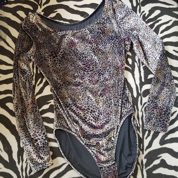 Neiman Marcus Tops - Velvet Cheetah Bodysuit